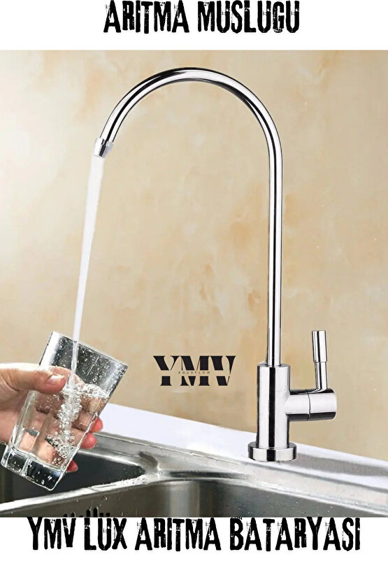 Paslanmaz Krom Lüks Arıtma Bataryası Arıtma Musluğu Temiz Su Batarya Arıtma Çeşmesi