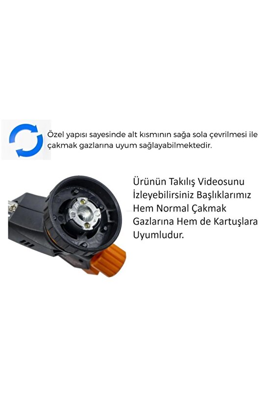 1300 Derece Profesyonel Pürmüz Çakmak Ws-509c Kafa Çakmak 3 Adet Flash Gaz Hediye