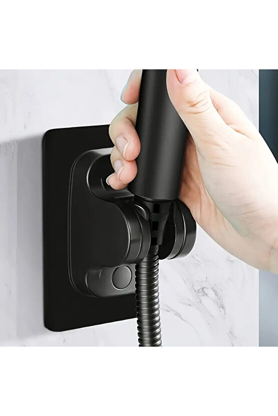 Duş Başlığı Tutucu Ayarlanabilir 120 Derece Oynar Güçlü Yapışkanlı Suya Dayanıklı El Duşu Tutucu