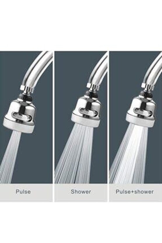 Tasarruflu Oynar Başlık Krom 3 Fonksiyonlu Musluk Başlığı 77krbşs89