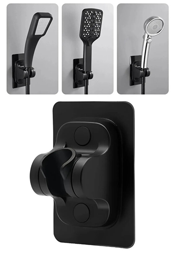 Duş Başlığı Tutucu Ayarlanabilir 120 Derece Oynar Güçlü Yapışkanlı Suya Dayanıklı El Duşu Tutucu