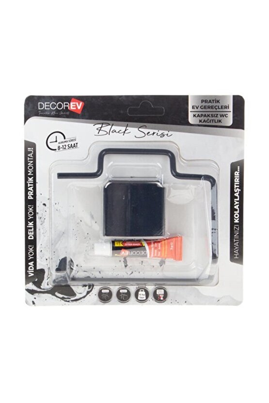 Decorev Tuvalet Kağıtlık Siyah Kapaksız Dc-5056 0560