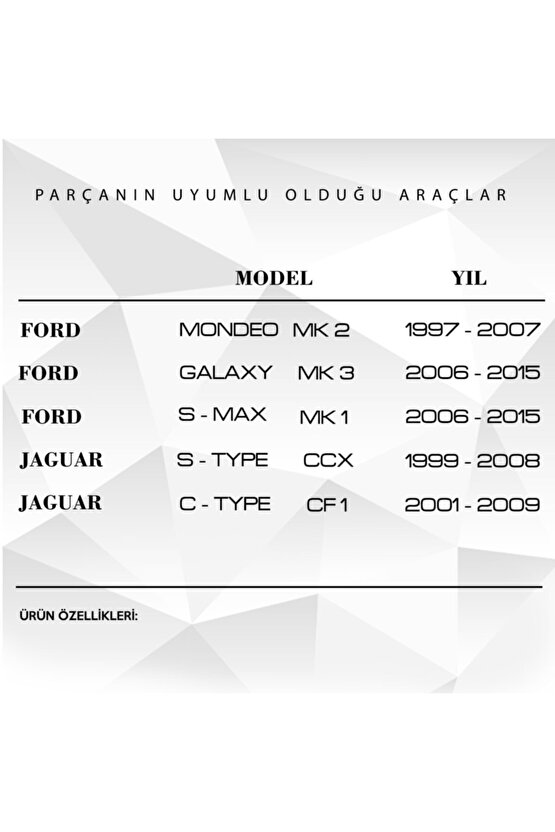 Jaguar S - Type CCX , C - Type CF1,Ford Mondeo, Galaxy, S-Max için Koltuk Dişlisi Metal