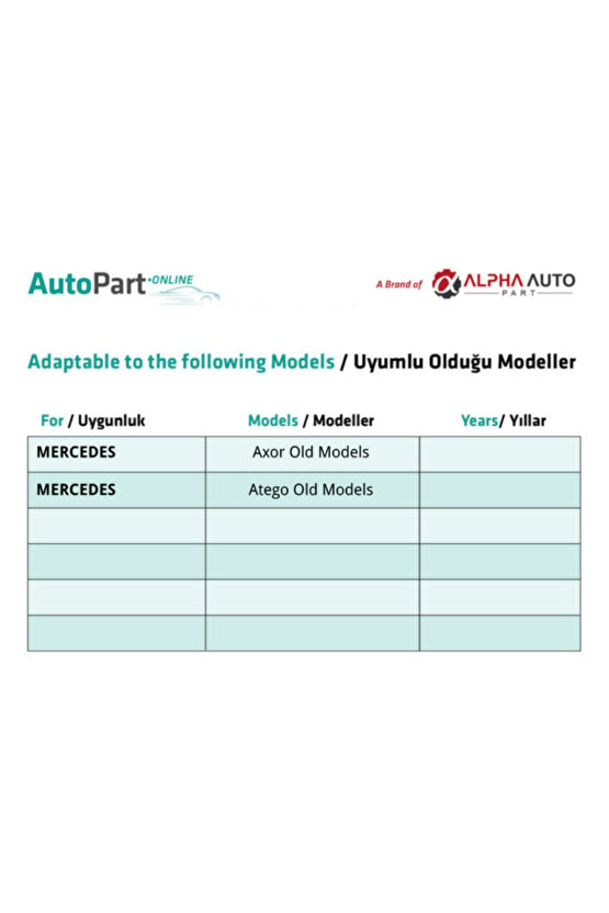 Mercedes Axor, Atego Eski Model Için Içten Kapı Açma Teli-sağ-sol-set