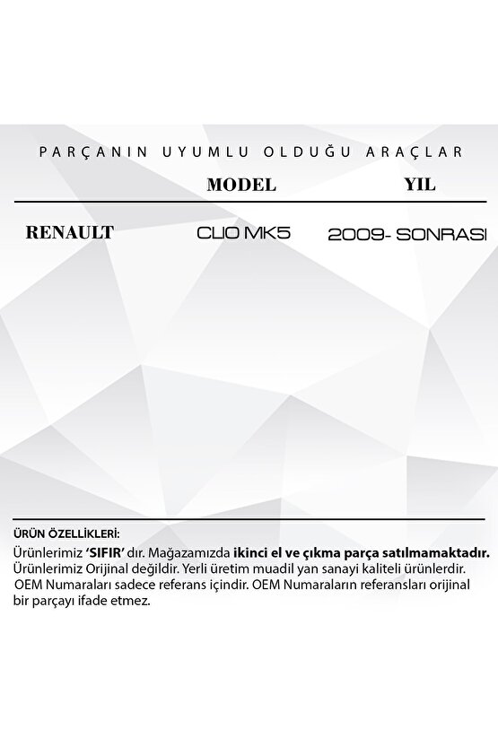 Renault Clio 5 Için Radyatör Üst Bağlantı Pim Braket Klips