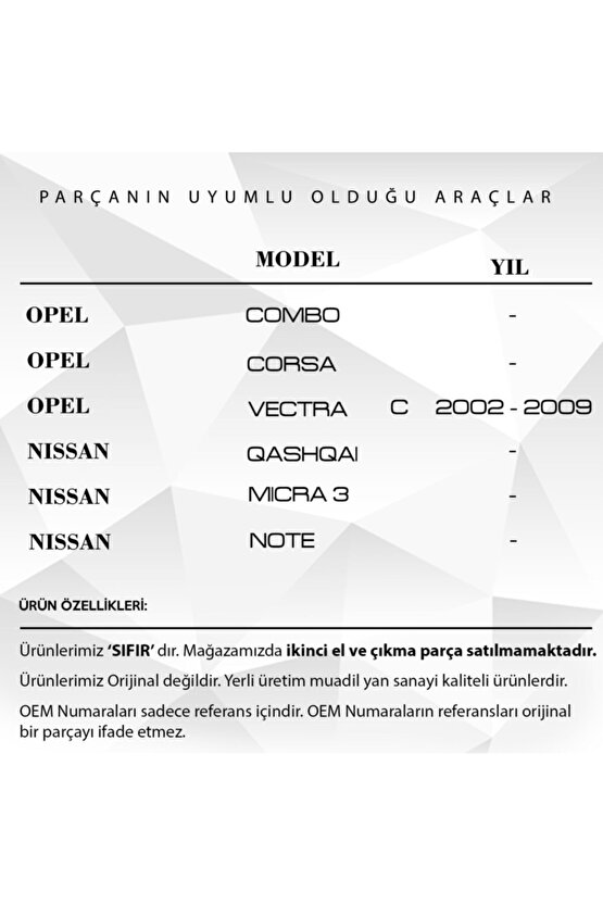 Nissan Qashqai Micra Note Için Klima Tamir Dişlisi