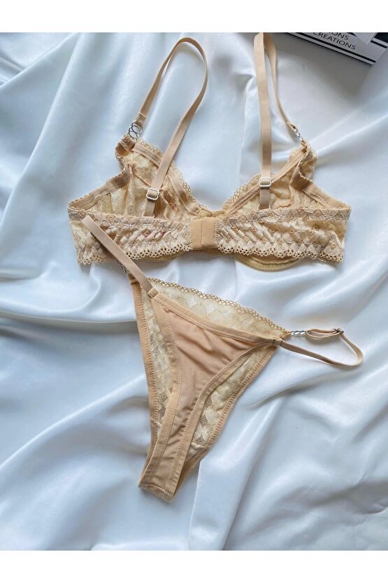 Mia Nude Bralet Sütyen Takım