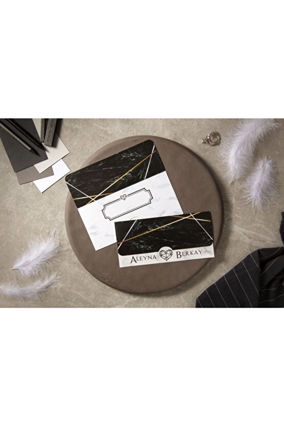 Fenomen Nikah Nişan Düğün Davetiyesi 7050 - 100 Adet