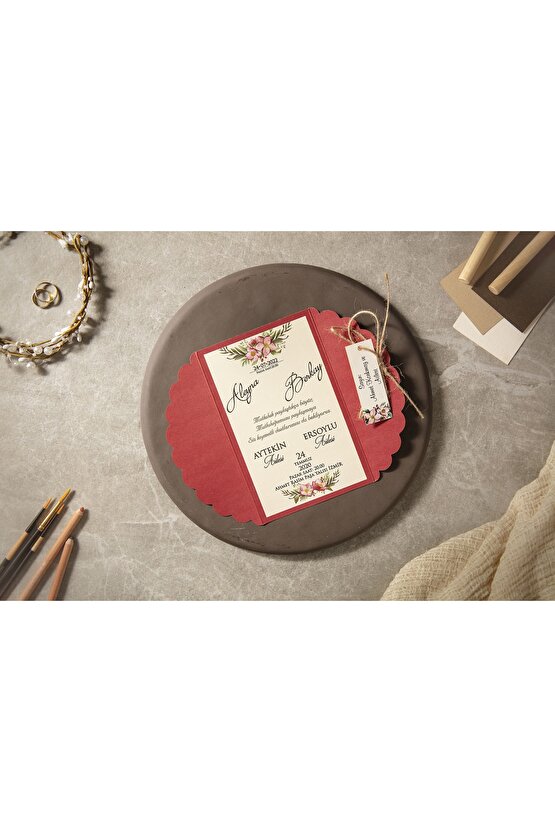 Düğün Davetiyesi Fenomen 7005 Baskılı Değil