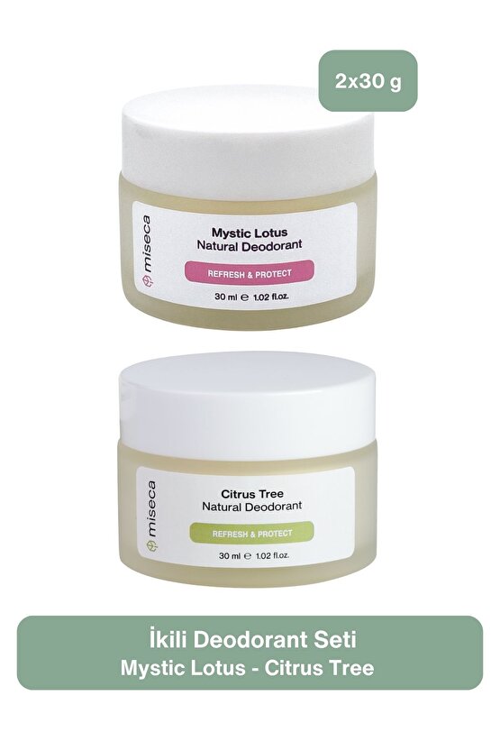 İkili Doğal Deodorant Seti | Mystic Lotus - Citrus Tree
