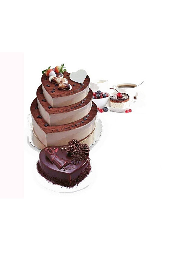 Narkalıp Kalp Kek Kalıbı Çap 23cm Derinlik 6cm