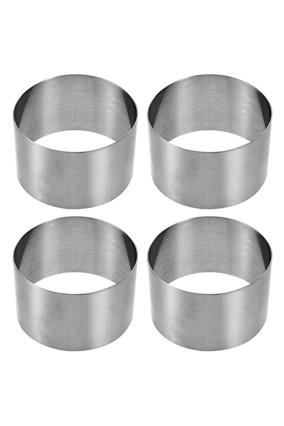 Narkalıp Yuvarlak Parfe Kek Kalıbı 4 Adet Çap 8 cm Derinlik 5cm