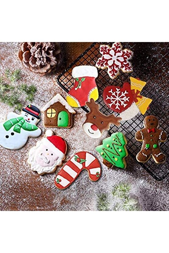 Narkalıp Yılbaşı Kurabiye Kalıbı 4 Lü Takım Model-n-01