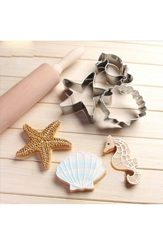 Narkalıp Deniz Canlıları Kurabiye Kalıbı 3 Lü Set