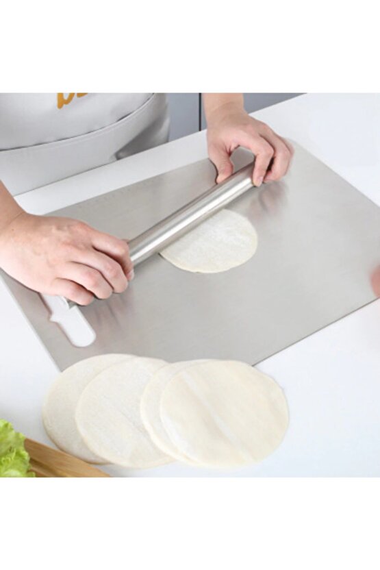 Narkalıp Paslanmaz Çelik Oklava 30 cm