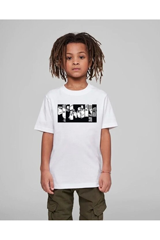 Çocuk Unisex Baskılı T-Shirt - Beyaz
