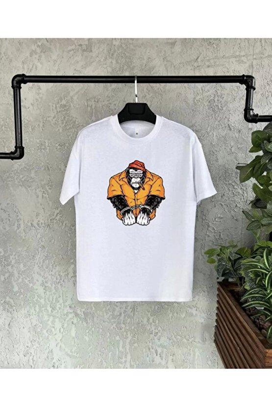 Unisex Çocuk Baskılı T-Shirt - Beyaz