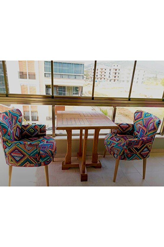 Nev elizzan tekli çay seti koltuk berjer balkon