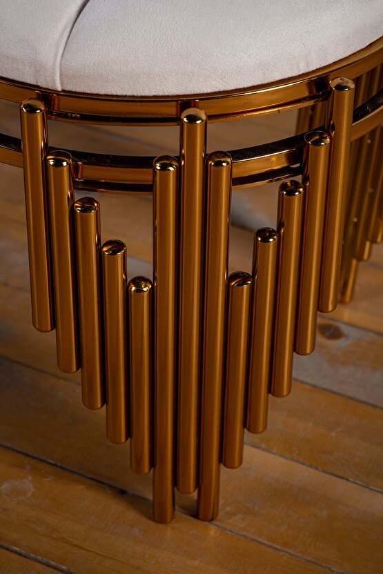 Gold Dresuar Puflu Ultr Lak Kaplama Dresuar Puflu