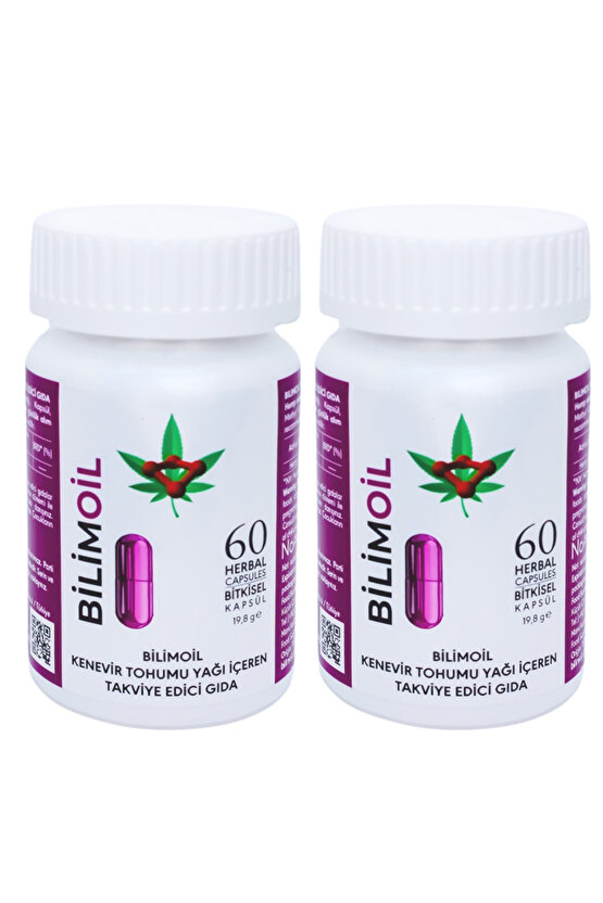 Yüksek enerjili oksijen ile kenevir tohum yağı ve zeytinyağı içeren takviye edici gıda 60 kapsül