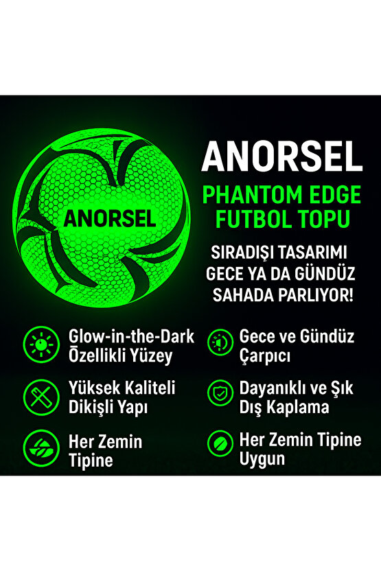 Karanlıkta Parlayan Işıldayan Orjinal Futbol Topu 2