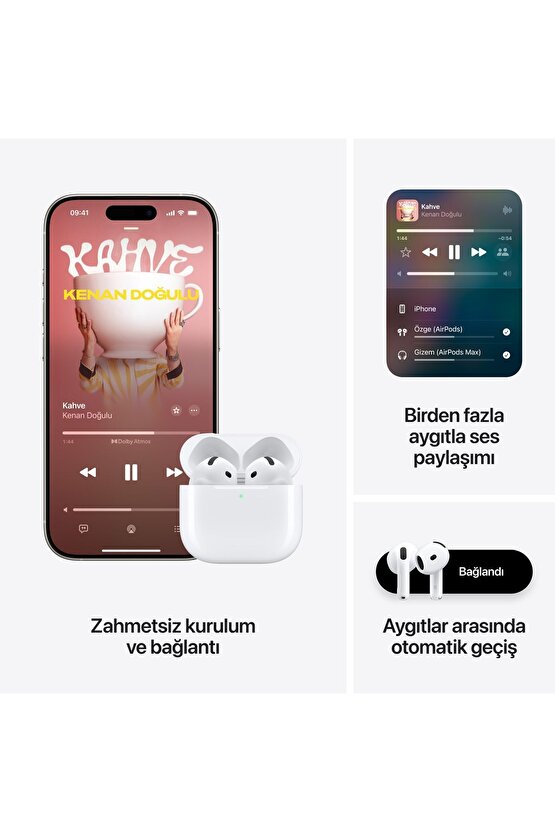 AirPods 4 Aktif Gürültü Engelleme Özellikli MXP93TUA