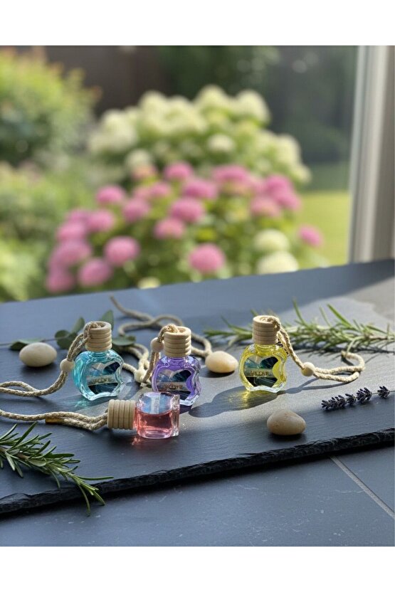 Yüksek Yayılımlı Dekoratif Cam Elma Şişe Oto-araç Kokusu 10 ml ( 10 Adet )