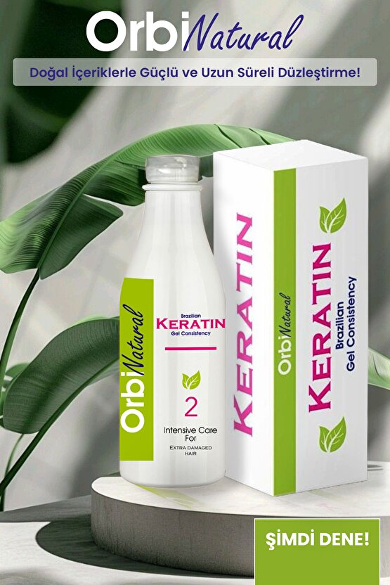 Orbi Fresh Natural Brezilya Fönü Keratin Jel Kokusuz Dumansız 6 Ay Kalıcı Düzleştirici Etki