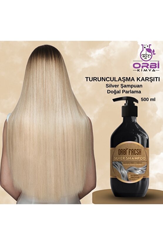 Mor Şampuan Turunculaşma Karşıtı Silver Mor Şampuan Cilde Ve Saça Renk Vermez 500 ml