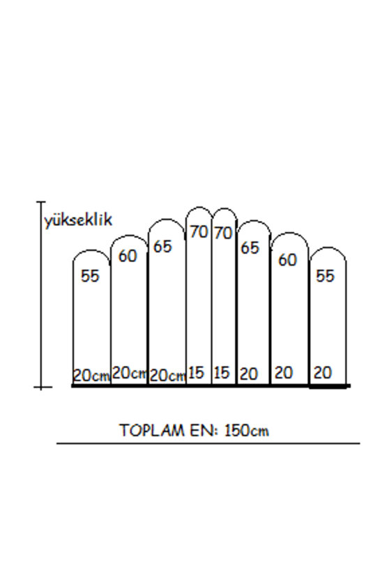 YATAK  BAZA BAŞLIĞI-150CM LİK-8 ADET PANEL