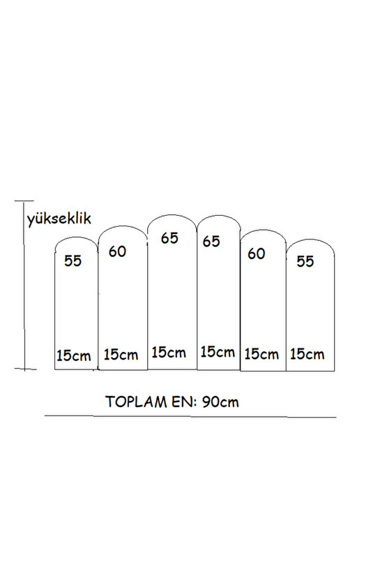 YATAKBAZA BAŞLIĞI-90CMLİK6 ADET PANEL
