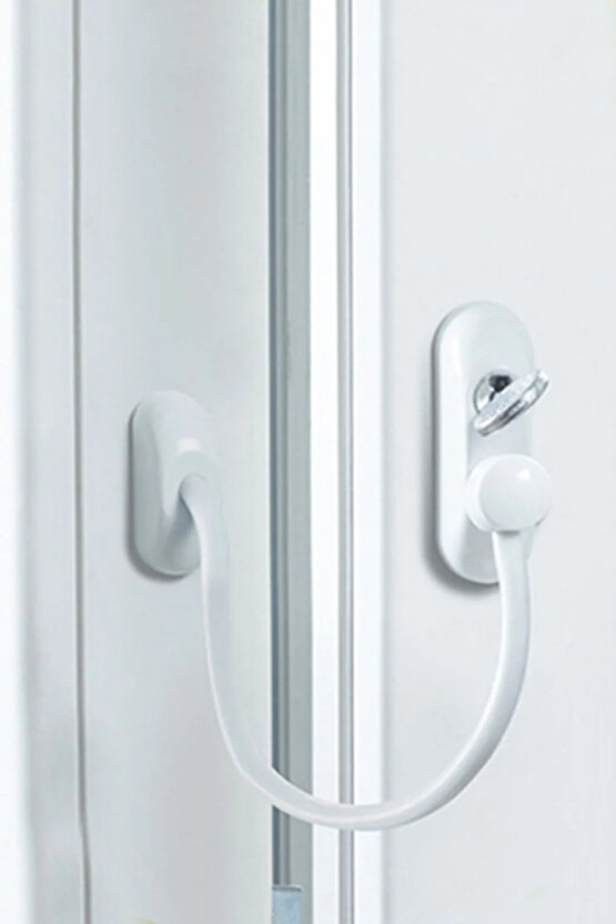 Penkid Çelik Halatlı Kablolu Kapı Pencere Kilidi Beyaz