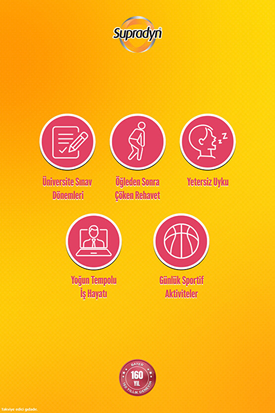 Energy Boost Efervesan Tablet l Kafein, Guarana, Multivitamin ve Mineral