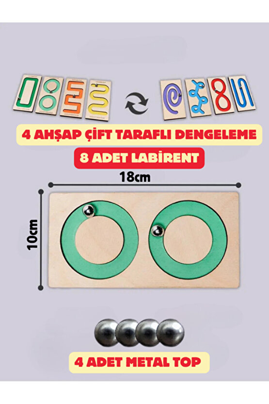 Labirent Denge Oyunu, Nöro Dengeleyici Duyusal Oyuncak, Eğitici Montessori Oyuncak,