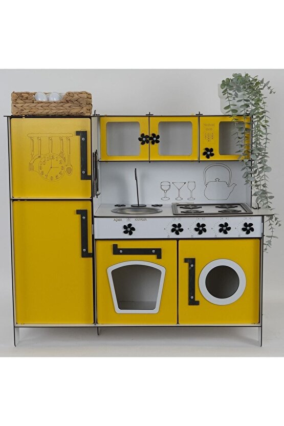 Ahşap Oyuncak Mutfak Buzdolaplı