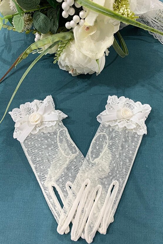 Beyaz Gelin Eldiveni – Eldiven – Eldiven – Eldiven