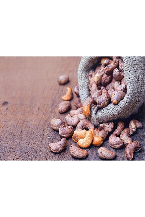 Odun Ateşinde Zarında Kavrulmuş Kaju Kabuklu Zarlı Kaju 500 gr