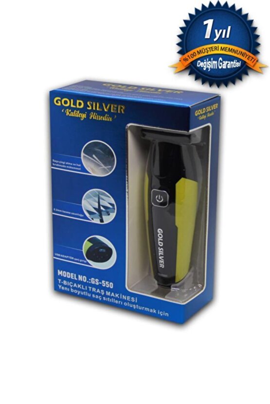 Traş Makinesi Gold Silver Gs-550 Saç Sakal Kesme Makinesi