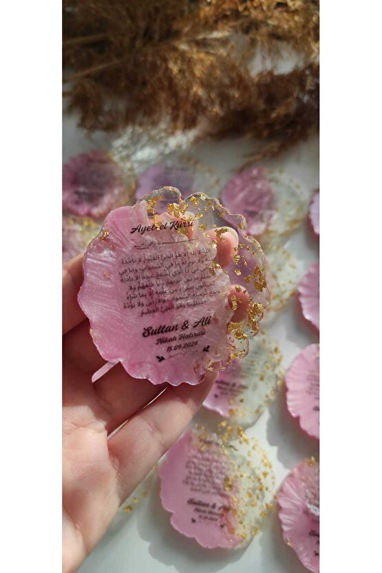 BİRGÜLCE Epoksi Magnet 10 Adet Söz-Nişan-Kına-Nikah-Mevlüt-Hac-Umre-Kabe-Doğum Günü Hediyelik