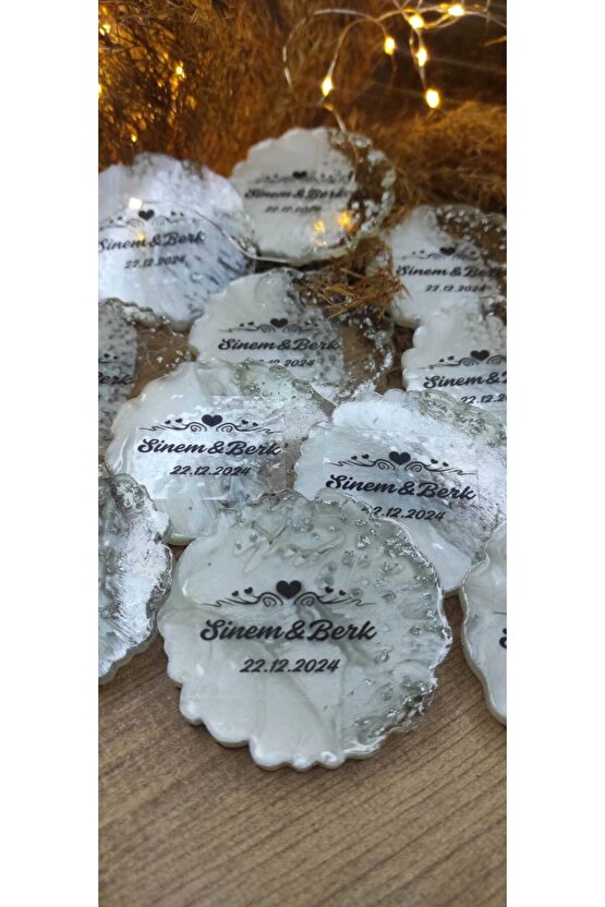 BİRGÜLCE 10 Adet Epoksi Magnet Söz Nişan Kına Nikah Mevlüt Hatıra Hediyelik Magnet