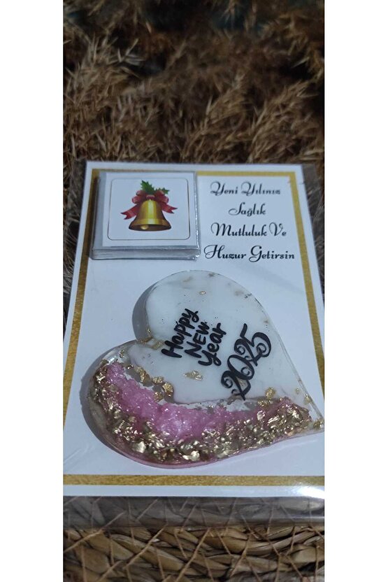 Yılbaşı Hediyesi-yeniyıl Hediyesi 4 Adet-hatıra Kartlı Epoksi Anahtarlık Seti