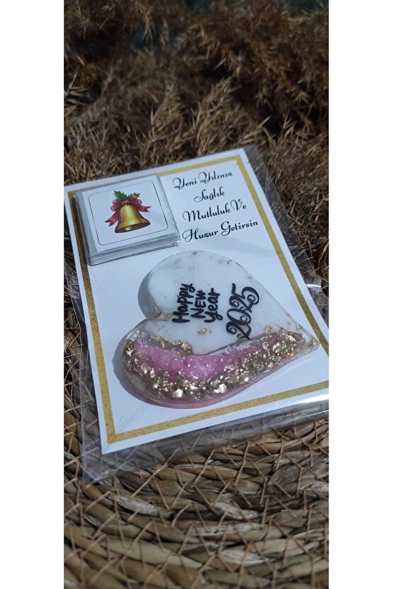 Yılbaşı Hediyesi-yeniyıl Hediyesi 4 Adet-hatıra Kartlı Epoksi Anahtarlık Seti