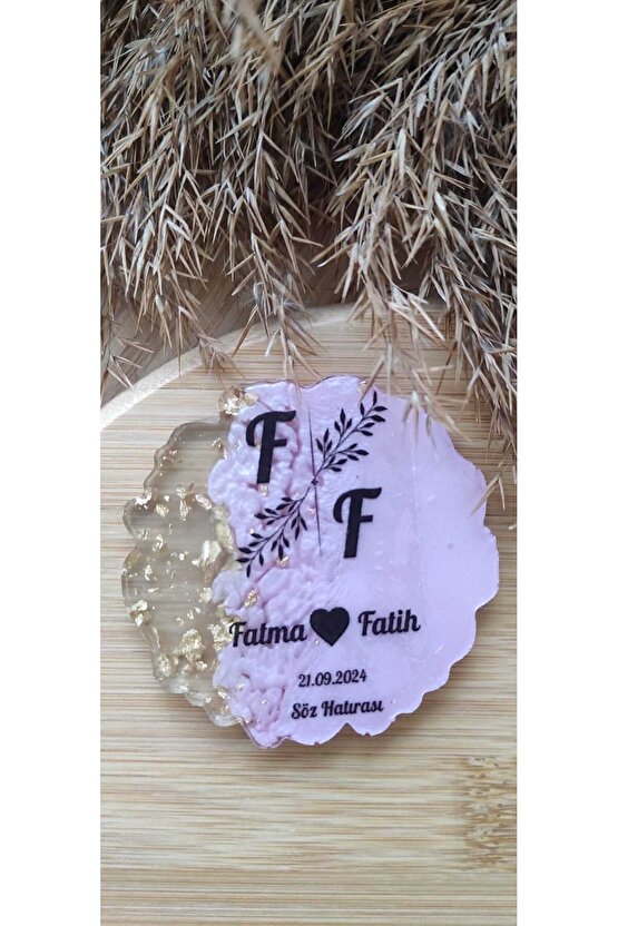 En Hayal Atölyem Epoksi Hediyelik Magnet 20 Adet Özel Tasarım Söz-nişan-nikah-kına-mevlüt-mezuniyet