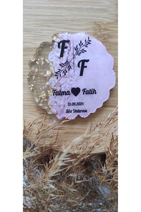 En Hayal Atölyem Epoksi Hediyelik Magnet 20 Adet Özel Tasarım Söz-nişan-nikah-kına-mevlüt-mezuniyet