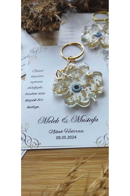 Epoksi Anahtarlık 10 Adet Nazar Ayetiayet-el Kürsi Baskı Detaylı Söz-nişan-nikah-mevlüt