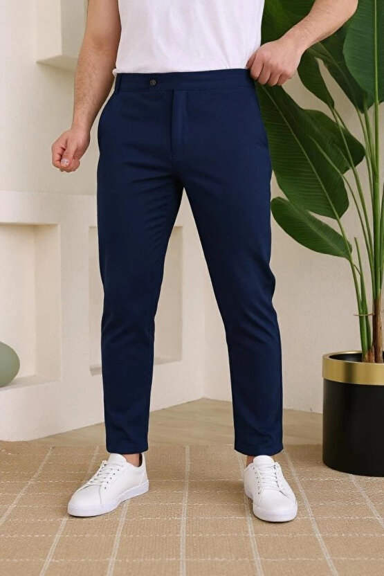 Erkek Slim Fit Dilli Kumaş Pantolon