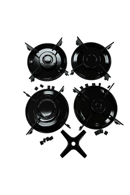 Ankastre Cam Ocak Izgara Takımı Set Üstü Ocak Izgara Takımı Bek Takımı 32 Parça Berat Sogutma