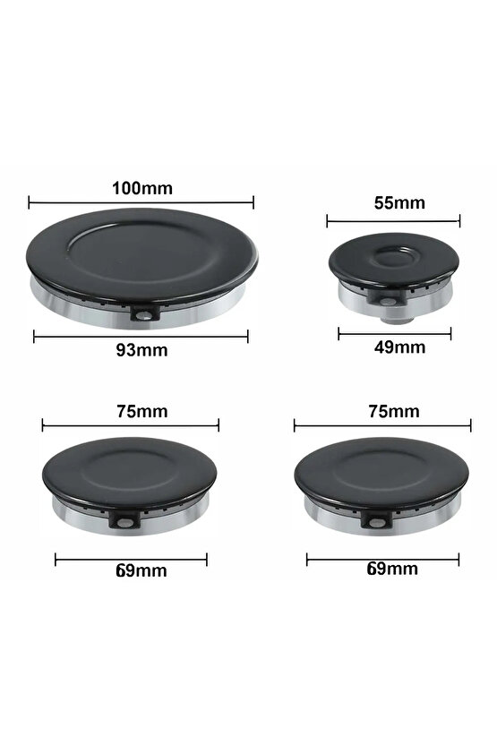 8 Parça Fırın Bek ve Kapak Takımı Büyük Markalara Uyumlu (PROFİLO-BOSCH-SİEMENS UYUMSUZ) Set