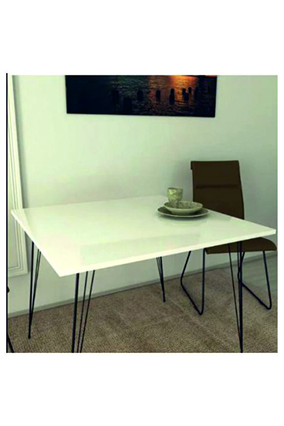 METAL AYAK 60X90 Dekoratif Mutfak-Balkon Masası (86 CM YÜKSEKLİK)