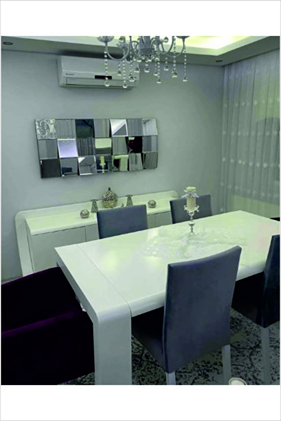 Dama 140x60cm Parça Bizoteli Dekoratif Ayna